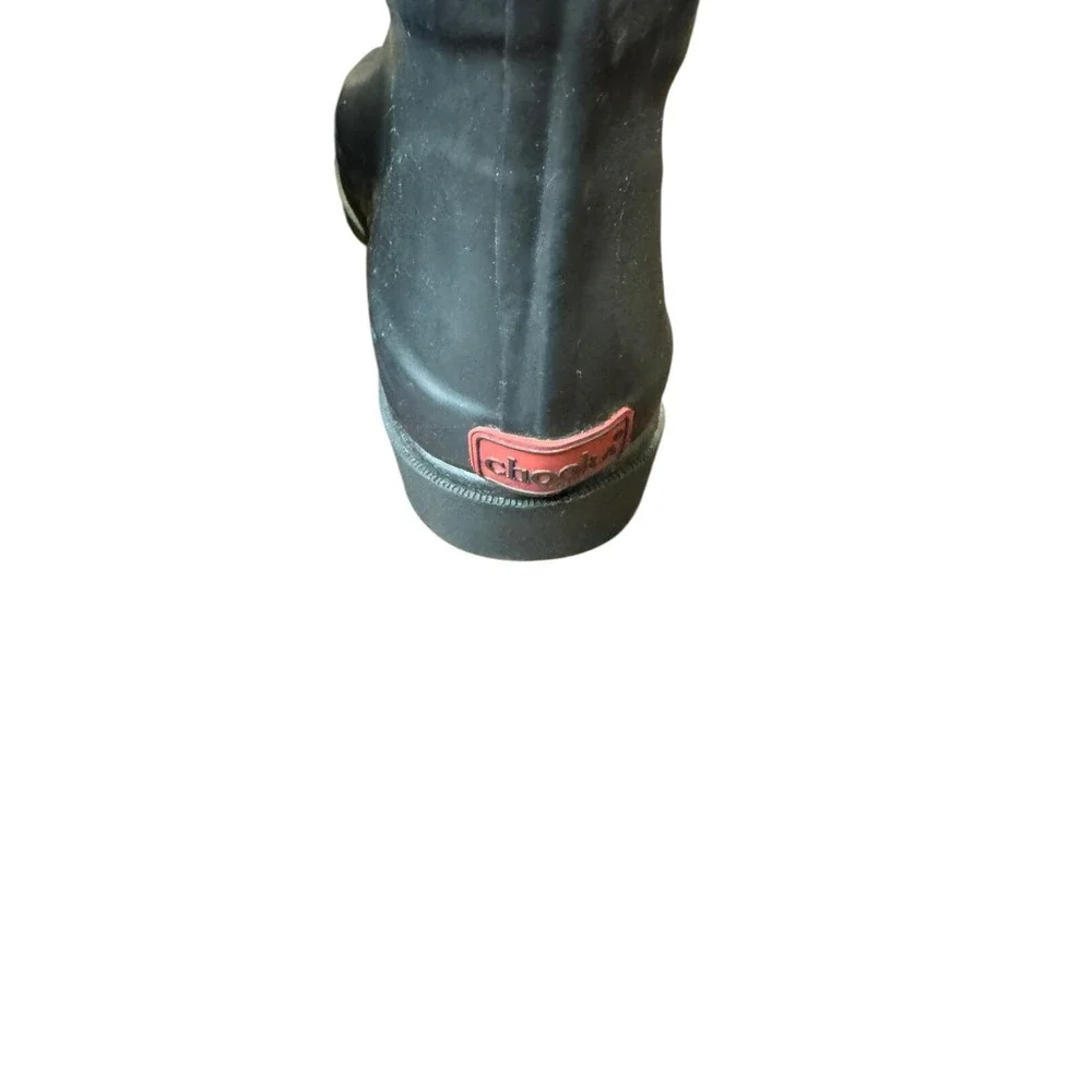 Chooka Women Shoes Plaid Rain Mid Calf Rubber Boots Strawberry Charcoal 10 NWOT‎